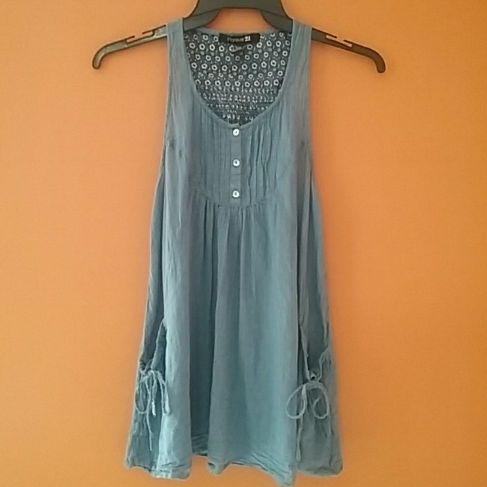 Forever 21 sleeveless top blue